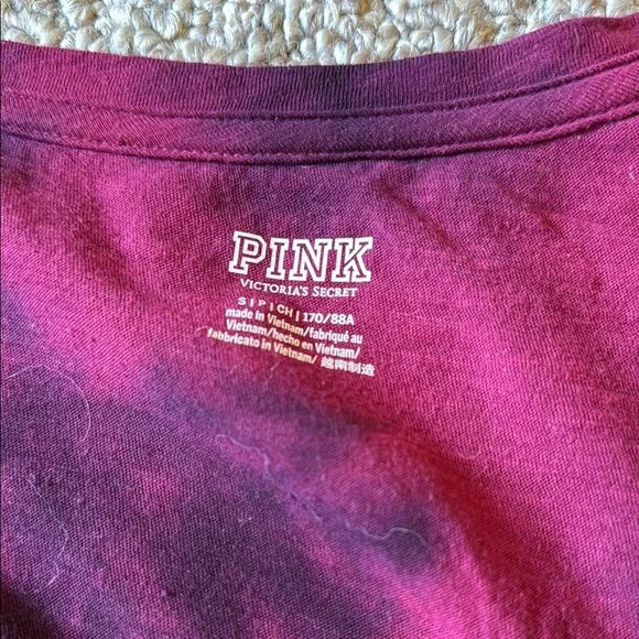Pink Women's Tie-Dye V-Neck Top - Picture 2 of 3